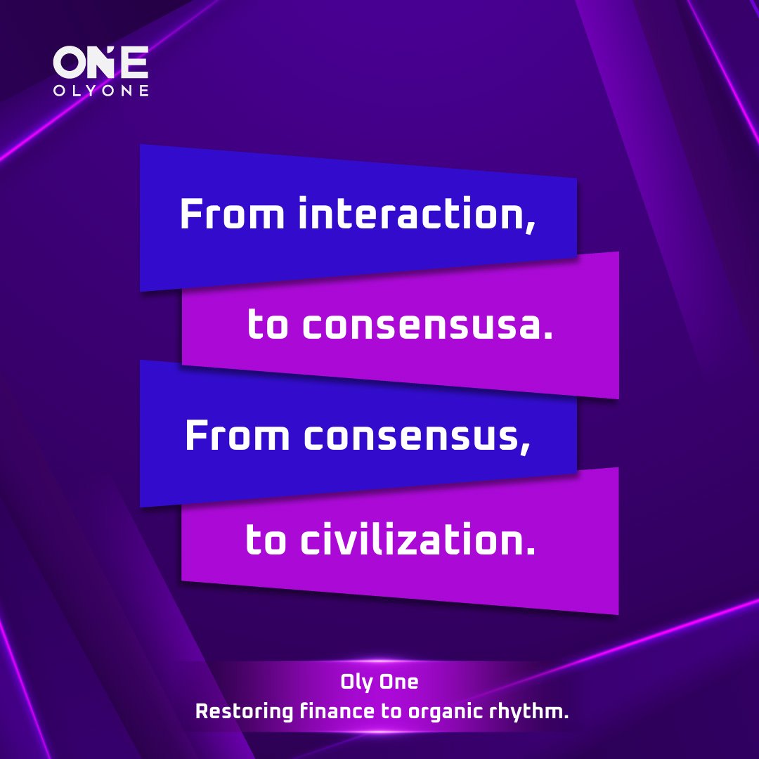 OlyOneOfficial's tweet photo. From an initial interaction
To the building of trust.
From the accumulation of trust
To the expansion of a consensus network.
Once the network forms a self-loop,
Value becomes self-evident 🔄
Oly One,
Empowering finance to grow organically 🌱
#OlyOne #ConsensusNetwork #Web3 https://t.co/YbblSGwaVE