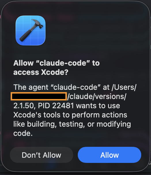 fractalyza's tweet photo. The Xcode MCP popup in both Claude Code and Codex had been pretty annoying lately. Worked around it with an mcp-proxy and Xcode upgrade to 26.3 RC2 (17C528) https://t.co/YCZb6qtt2r
