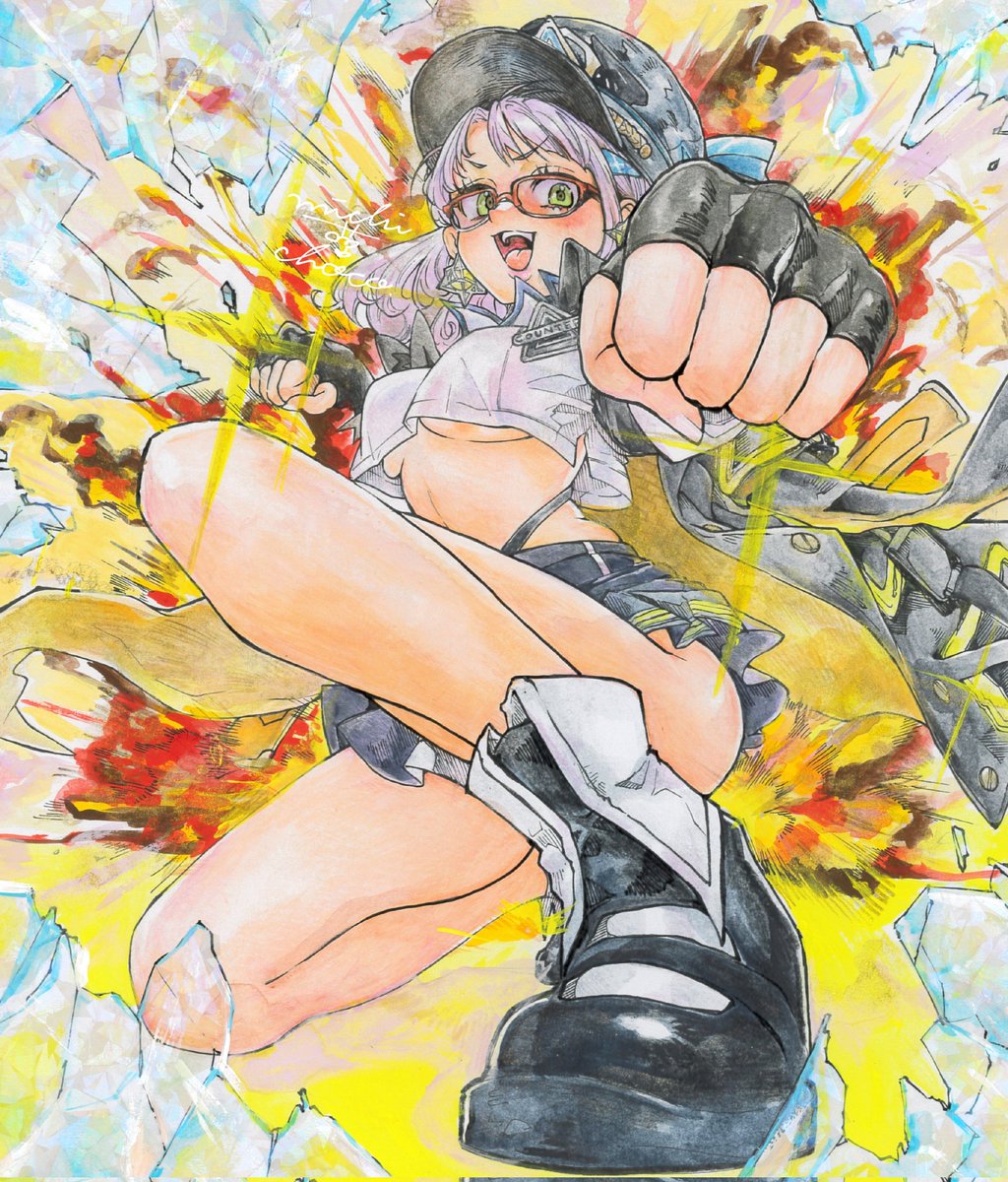 「行きますよっ！師匠!!」
#NIKKE #NIKKEfanart #ネオン