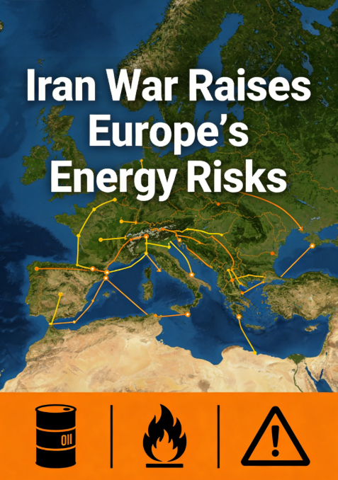 macro_pulse's tweet photo. Europe faces rising economic risks as the Iran war disrupts energy routes. Gas prices have surged and supply fears grow, exposing the EU’s dependence on Middle East LNG. ⚠️⛽ 
#Europe #IranWar #EnergyCrisis #GasPrices #Economy https://t.co/7YQTPrneKC