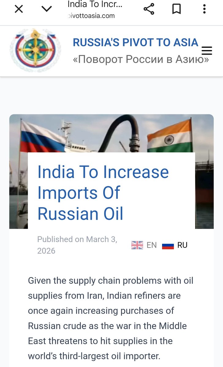 PrabhatYadav76's tweet photo. @SecScottBessent We have been buying Russian oil since long and will continue to do so..We are not US Colony that we need your permission MC..
#USKMKB https://t.co/6D5pUofSv8