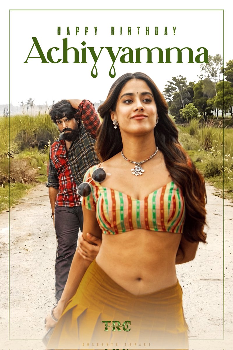 Wishing a Very Happiest Birthday to Our #Peddi's CHIKIRI, Our #Achiyyamma a.k.a #JanhviKapoor ❤️

A Blockbuster Year is Ahead Starting from this 30.04.26 ! ❤️‍🔥

#HBDJanhviKapoor