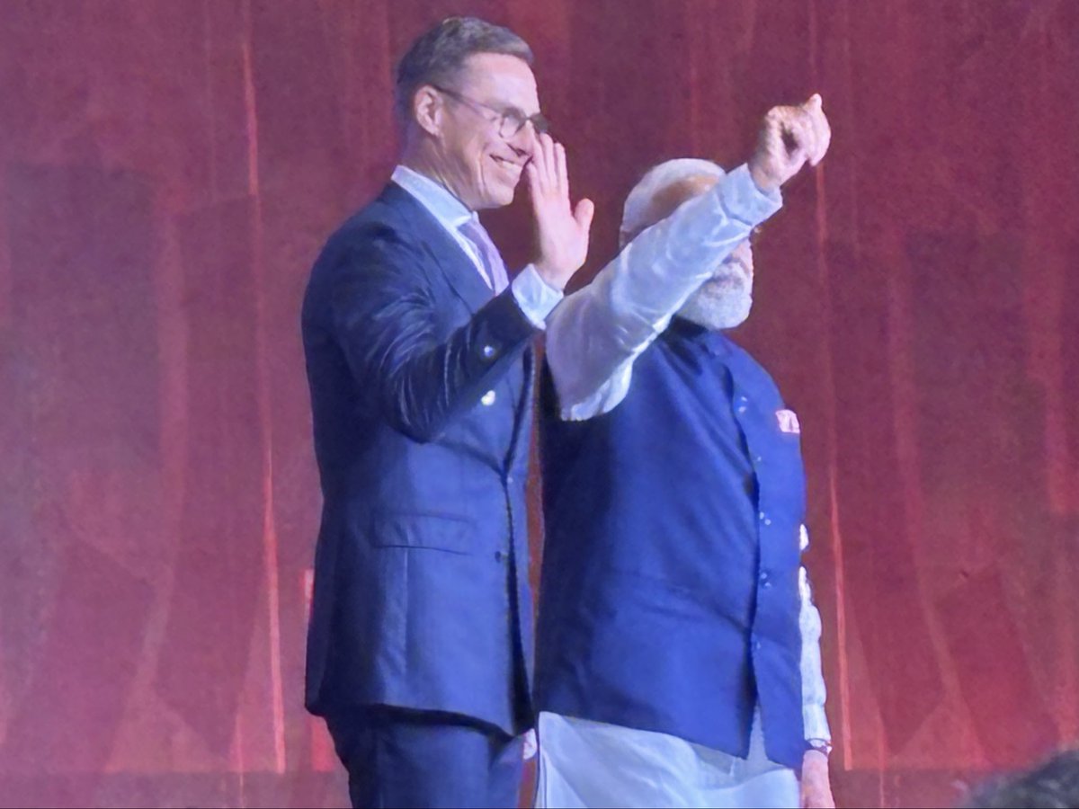 ErikSolheim's tweet photo. Finland President Stubb calls for a world order that contains power. Grand opening of Raisina Dialogue.

It’s truly exciting to attend the Raisina Dialogue - Indias 🇮🇳foremost foreign policy forum - in Delhi.

Timing couldn’t be more appropriate, with Washington becoming the new epicenter of global chaos. 

1200 delegates got their visits aborted due to cancelled air travel due to the Iran war.

Finnish  President Alexander Stubb was chief guest at the opening - in the presence of Prime Minister Modi and foreign minister Jaishankar. Top leaders from across the world are in attendance.

Stubb called for a new San Francisco moment. In 1945 the world come together to found the UN. Now its time to form a new rules based global order.

Stubb asked us to drop illusions of a perfect world, but to create a world order which contains power.

He told us to all become more Indian. We must learn from history and India is a good place to start. India has since independence built its foreign policy on a broad platform - not aligning only on the goodwill of one power or bloc.

The Wests holiday with history is over, Stubb said. The time of Western dominance is now more, even if it takes time for the West to let it sink in. Europe must learn from India that passivity is not a strategy.

He referred to Jaishankars famous quote that Europe must move beyond the mindset that "Europe's problems are the world's problems, but the world's problems are not Europe's problems"

Stubb said we normally make three mistakes. We over rationalize the past, we overstate the current problems and we underestimate the future. It’s time for a bit more optimism. Together we can and must create a new cooperative world order