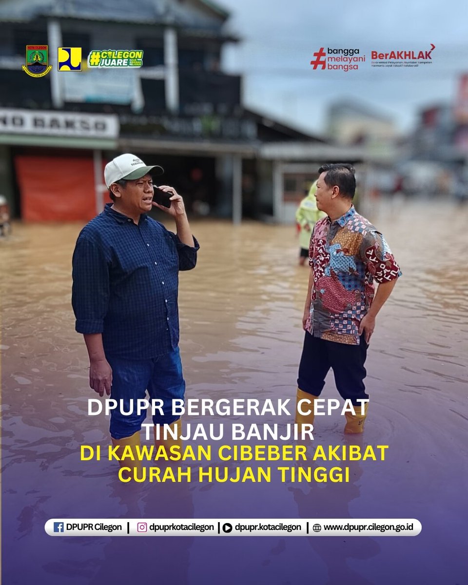 dpuprcilegon's tweet photo. DPUPR BERGERAK CEPAT TINJAU  BANJIR dI KAWASAN CIBEBER AKIBAT CURAH HUJAN TINGGI https://t.co/Cx5OWBIbqr