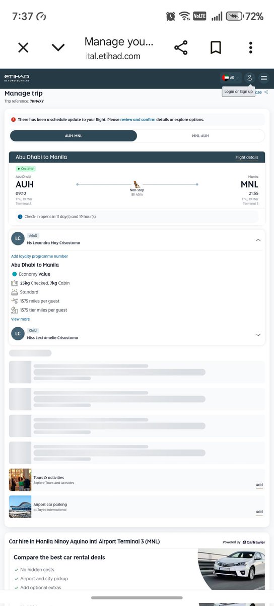 IamAxehLicious's tweet photo. @EtihadHelp As per this notice you arrange MNL is not included however the flight is active. https://t.co/55IW1I3OBh