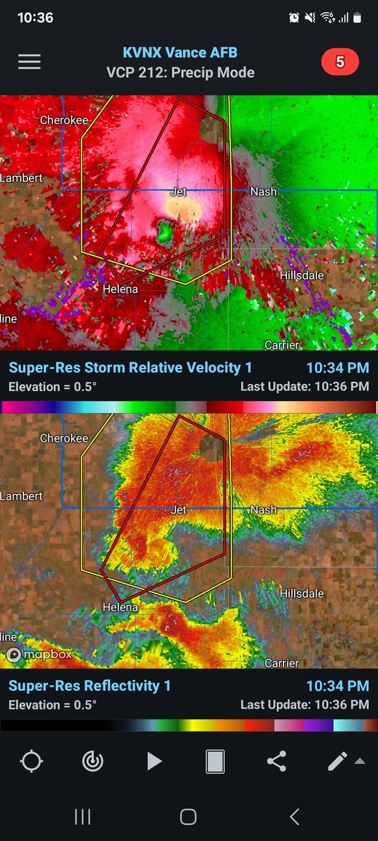This storm is STILL ongoing an hour later! All about that discreet mode! #OKWX #tornado #jet #nash