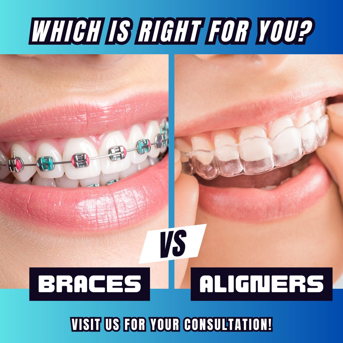 dentistedmonds's tweet photo. Braces or clear aligners—which is right for you? 😁🦷 Get a personalized consultation and start your journey to a straighter, more confident smile today! #Braces #Invisalign #ClearAligners #Orthodontics #SmileTransformation #ConfidentSmile #DentalCare https://t.co/l1SN4uoXLD