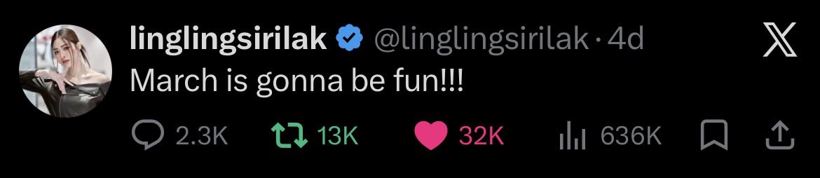 March is indeed FUN 😂

#หลิงออม #LingOrm