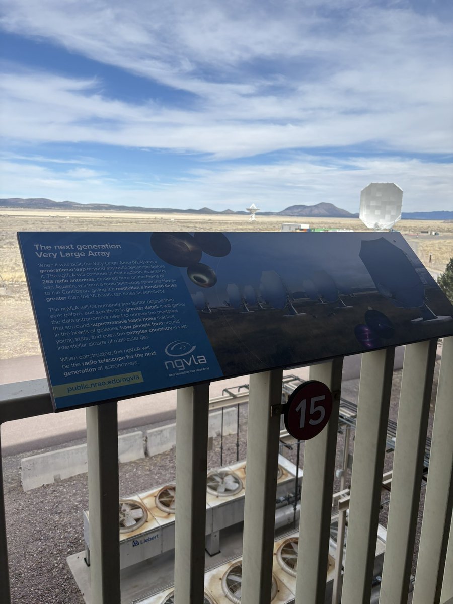 got to visit the VLA and climbed up an antenna yesterday! 📡