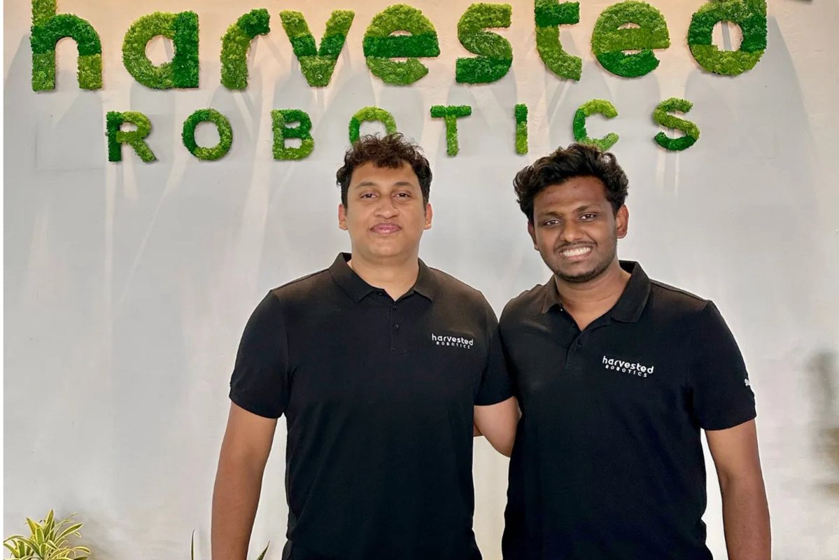 anandmahindra's tweet image. News about Carbon Robotics’ LaserWeeder, an AI-powered, tractor-pulled agricultural tool that uses AI &amp;amp; high-powered lasers to destroy weeds has been going viral the last couple of days.

So let me share news about Harvested Robotics, founded in 2023 by Rahul Arepaka and George