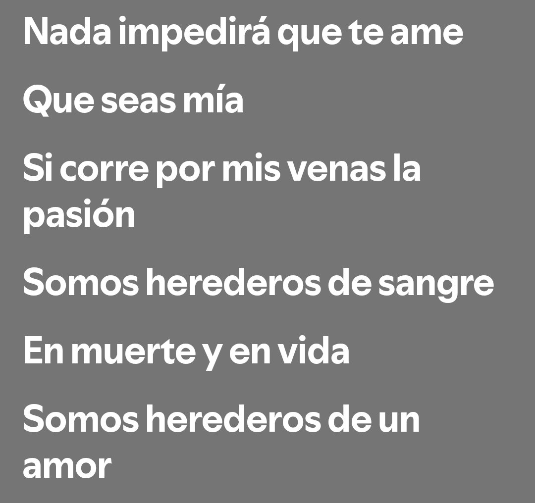 Somos herederos de sangre.