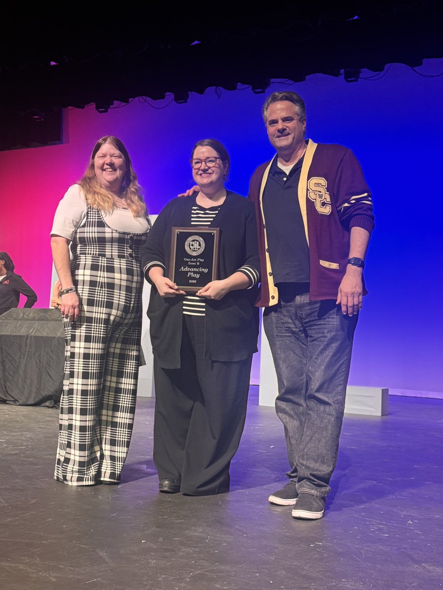 HumbleISD_SCHS's tweet photo. Our SCHS Theatre advanced to District! 🎉Congratulations to our cast and directors!

🏅Brielle Herbst &amp; Kaileigh Jacobs - Honorable Mention All Star

🏅Keri Ovalle &amp; Madison Washington - All Star Cast

🏅Bailey Cox - Best Technician

🏅Overall Best Tech Crew https://t.co/PR3HBP9qzC