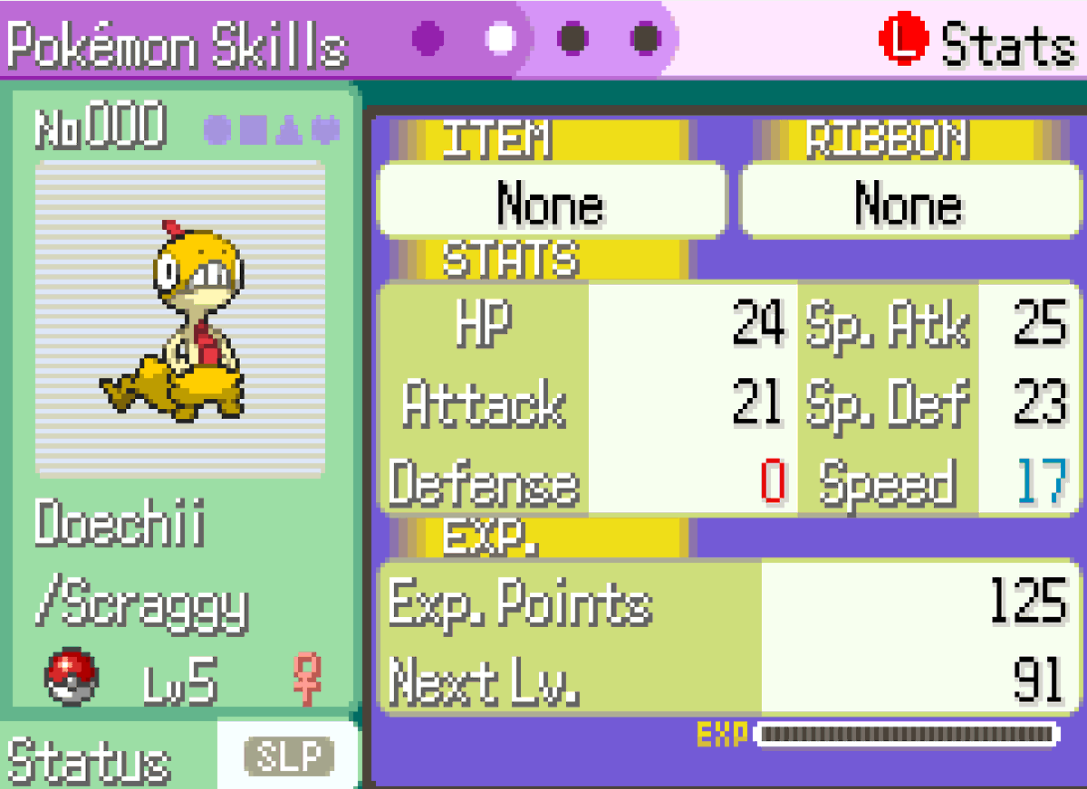 ShenShaunCC's tweet photo. @Squerk_ im not really a huge nuzlocke guy, I like watching others nuzlocke, but I'm genuinely having a lot of fun with Null rn, it's really enjoyable. I pop tf off when I roll the 1% Scraggy in Oldale Grove and groan when I get shit IV Eldegoss, it's great. https://t.co/STbL3QwnRd