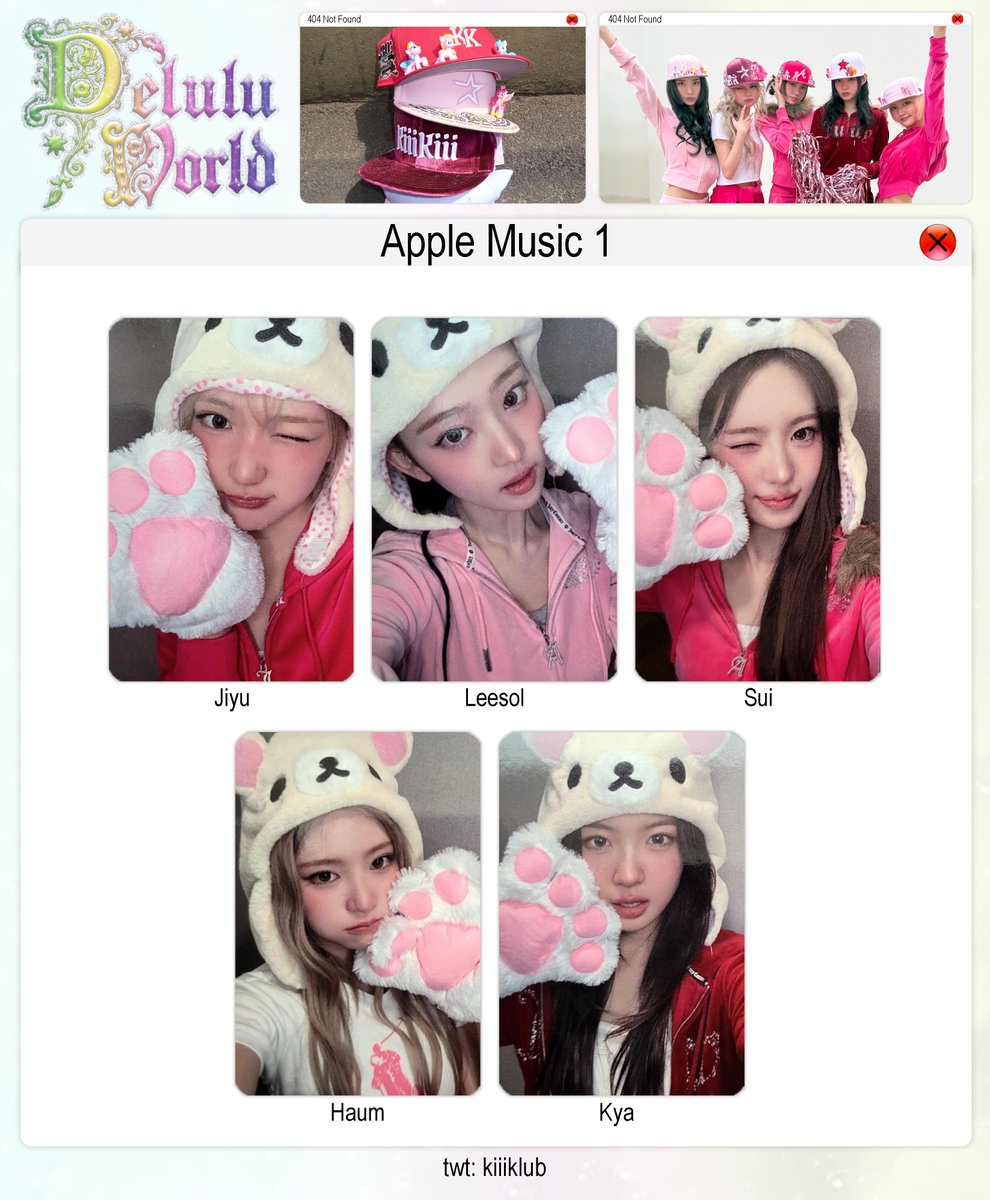 KiiiKiii Delulu Pack [The 2nd EP] OT5 Apple Music 1 Photocard
