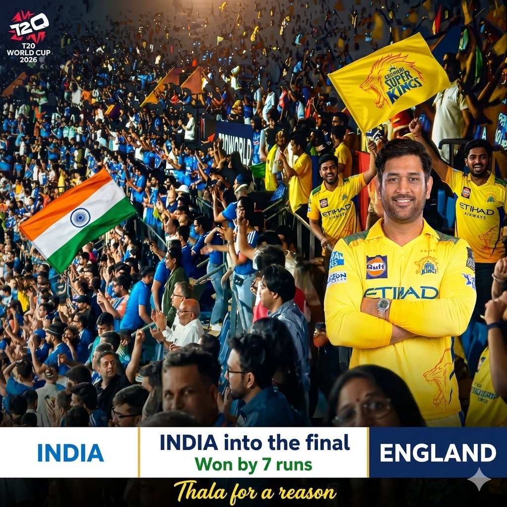 _IMDIPANKAR_'s tweet photo. India into the ICC World Cup T20 final with a 7 runs win defending 250+

7 runs out of 250+ scores = THALA FOR A REASON

@T20WorldCup #CSK #thalaforareason #indiacricket https://t.co/mMEBEEeM1M
