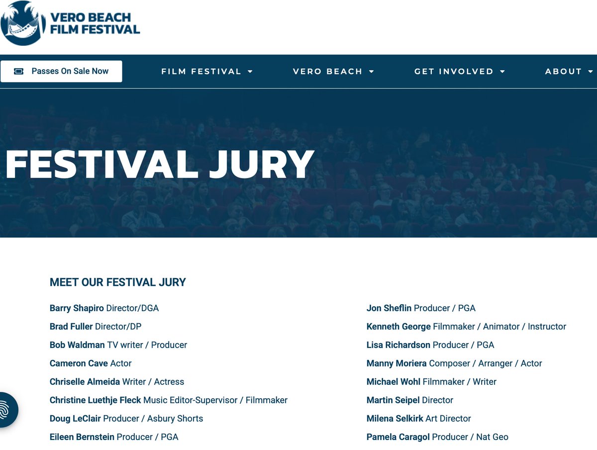 Honored to have been invited to be a judge at the prestigious Vero Beach Film Festival for a third year in a row. Some fantastic films submitted from all over the world! Grateful to share my knowledge with other experts in their respective fields. vbfilmfest.org