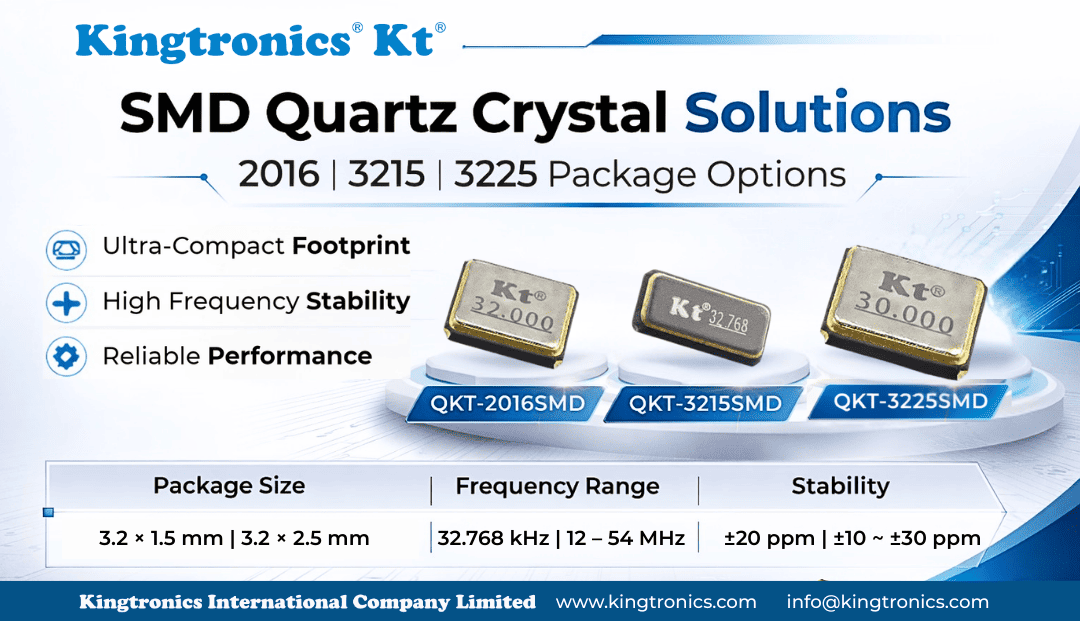 Kingtronics's tweet photo. Stable timing for compact PCB designs.

Explore Kingtronics QKT SMD Quartz Crystals:
 https://t.co/YOK9ouM0Cm
info@kingtronics.com

#SMDQuartzCrystal #QuartzCrystal #PCBDesign #Kingtronics https://t.co/cLSTwqswwd