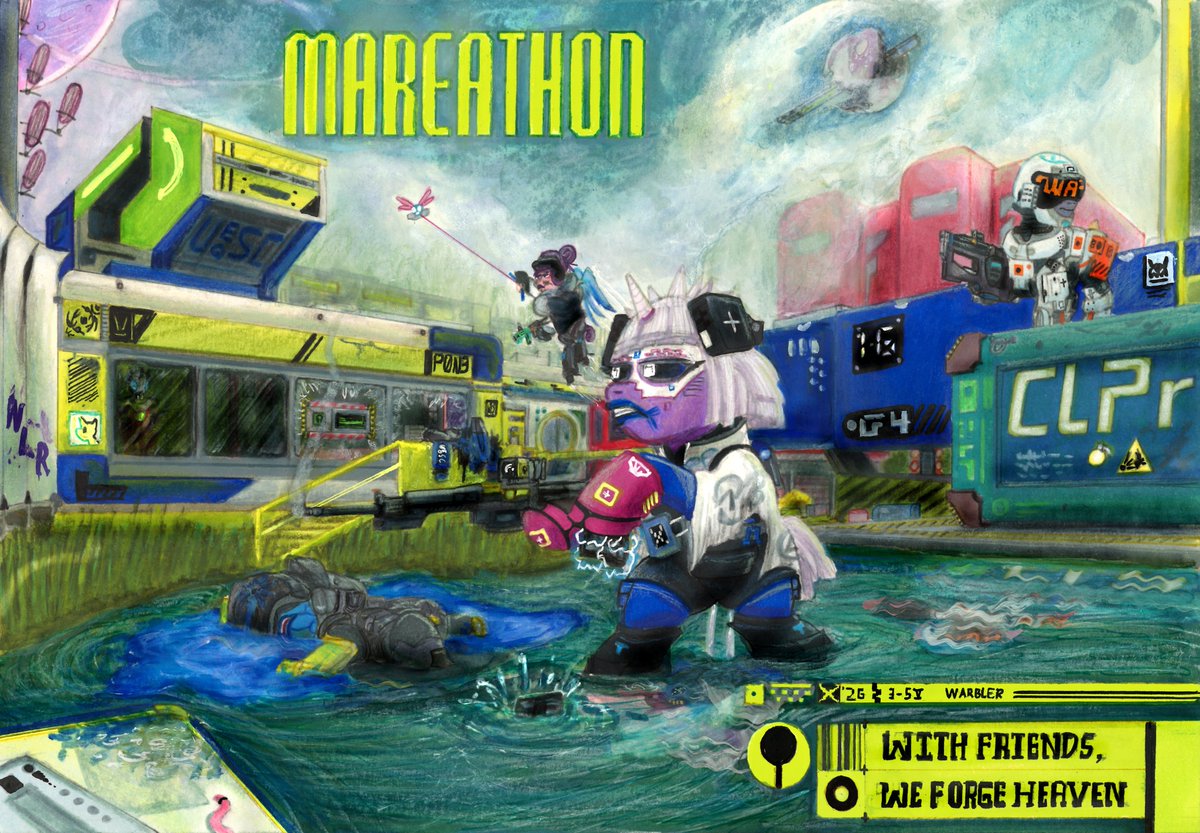 Migratory_pimp's tweet image. Ok, I think it's official: The MARE-athon takeover is in full swing. #MarathonTakeover. #MarathonArt  #Mare #MarathonGame #marathonfanart 

I've been sitting on this joke for two years, shut up.
