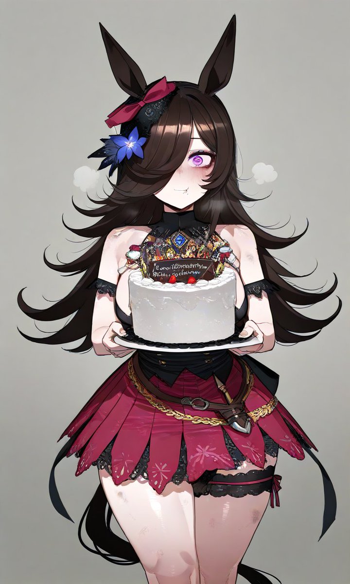 🍙OH! hola!  lo siento si llegue tarde...pero es mi cumple años... y queria saber si querias compartir mi torta conmigo? 

-la uma estab muy feliz moviendo su cola con ancias sus ojeras delatan su felicidad y su mirada es sincera al igual que muy activa