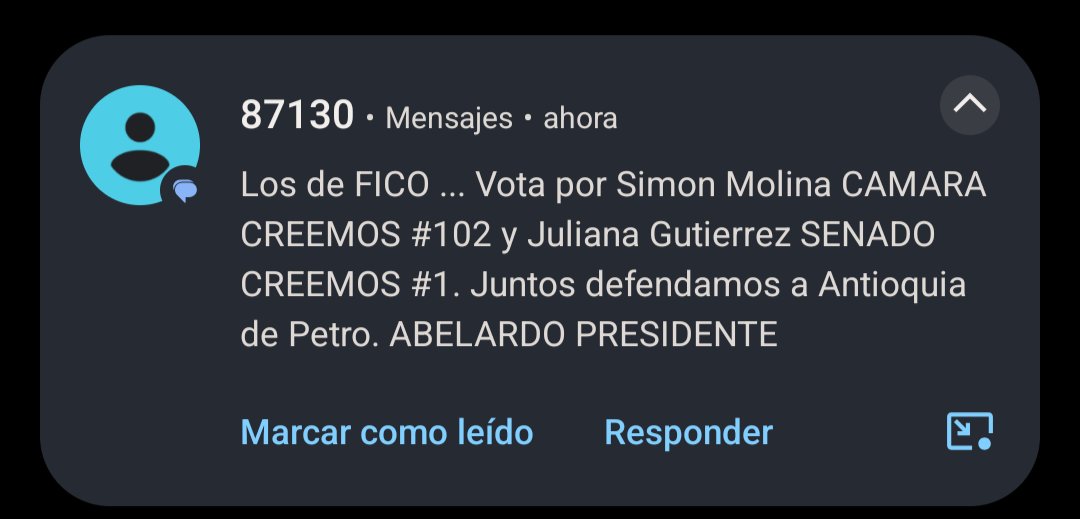 Tienen llena la hpta ciudad con su publicidad de mierda y ya hasta mensajes mandan, respeten malparidos