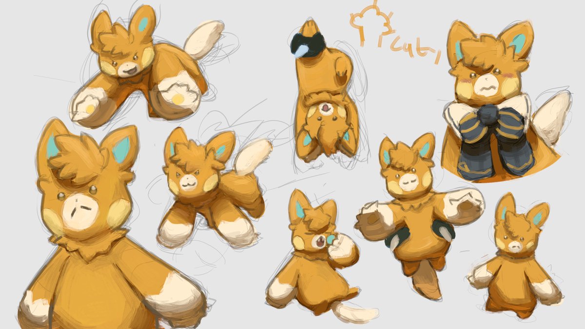 Silly pawmot doodles with the old art style!

#Pokemon #digitalart