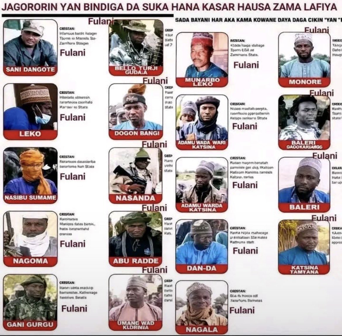 MalcolmAlkalee's tweet photo. God punish all of you PR pigs. May God distance you from his peace and his mercy. It shall never be well with anyone benefiting from banditry in this country. 

These terr0rists are still breathing while our people can’t sleep in peace, even in this holy month of Ramadan. https://t.co/S3PTs0qKPO