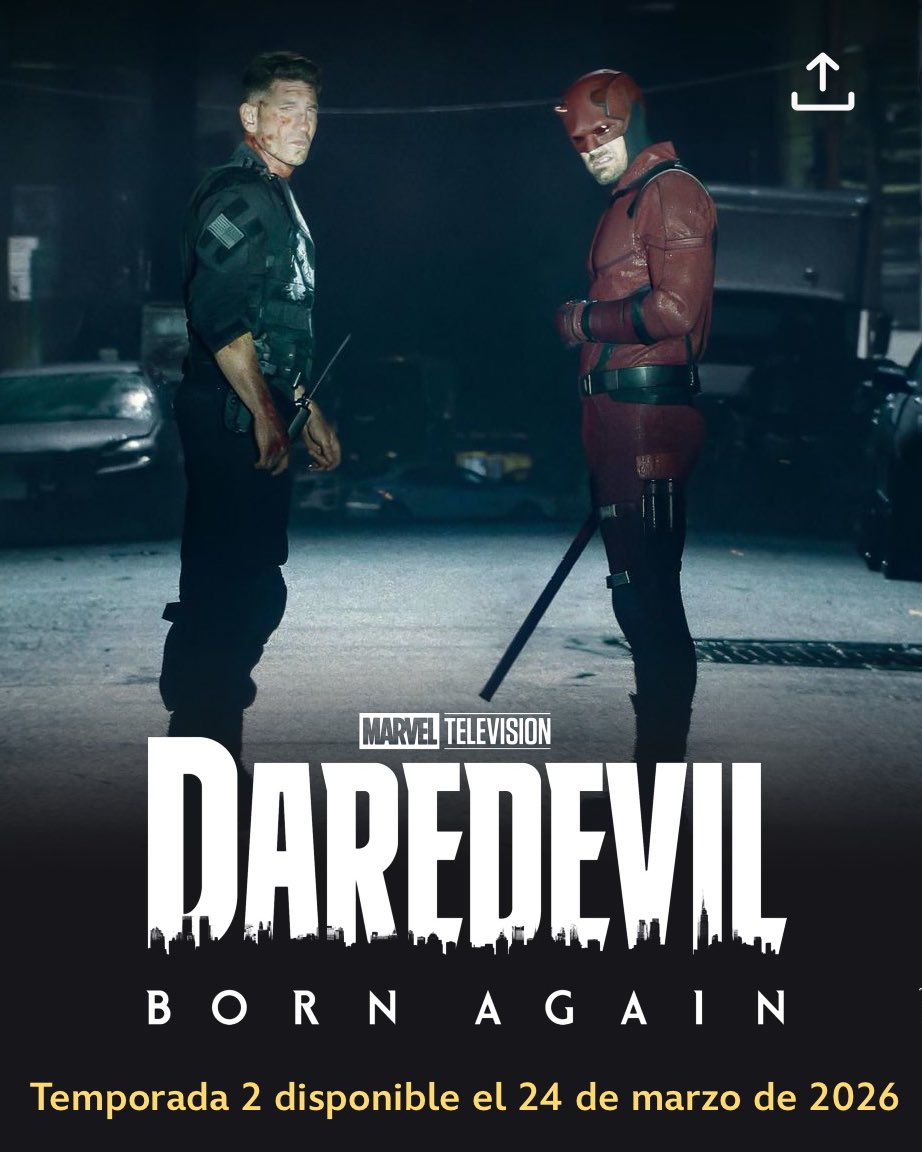 InsertNameOfi's tweet photo. EL DIABLO ESTÁ CERCA!!! 🔥 

La temporada 2 de #DaredevilBornAgain se estrena el 24 de Marzo en #DisneyPlus 

Y comenzamos con estos posters donde Matt Murdock está desaparecido, y a un tal #Daredevil lo buscan por hostigar al alcalde de Nueva York 
¿Ya están esperándola? https://t.co/oXmpak7620