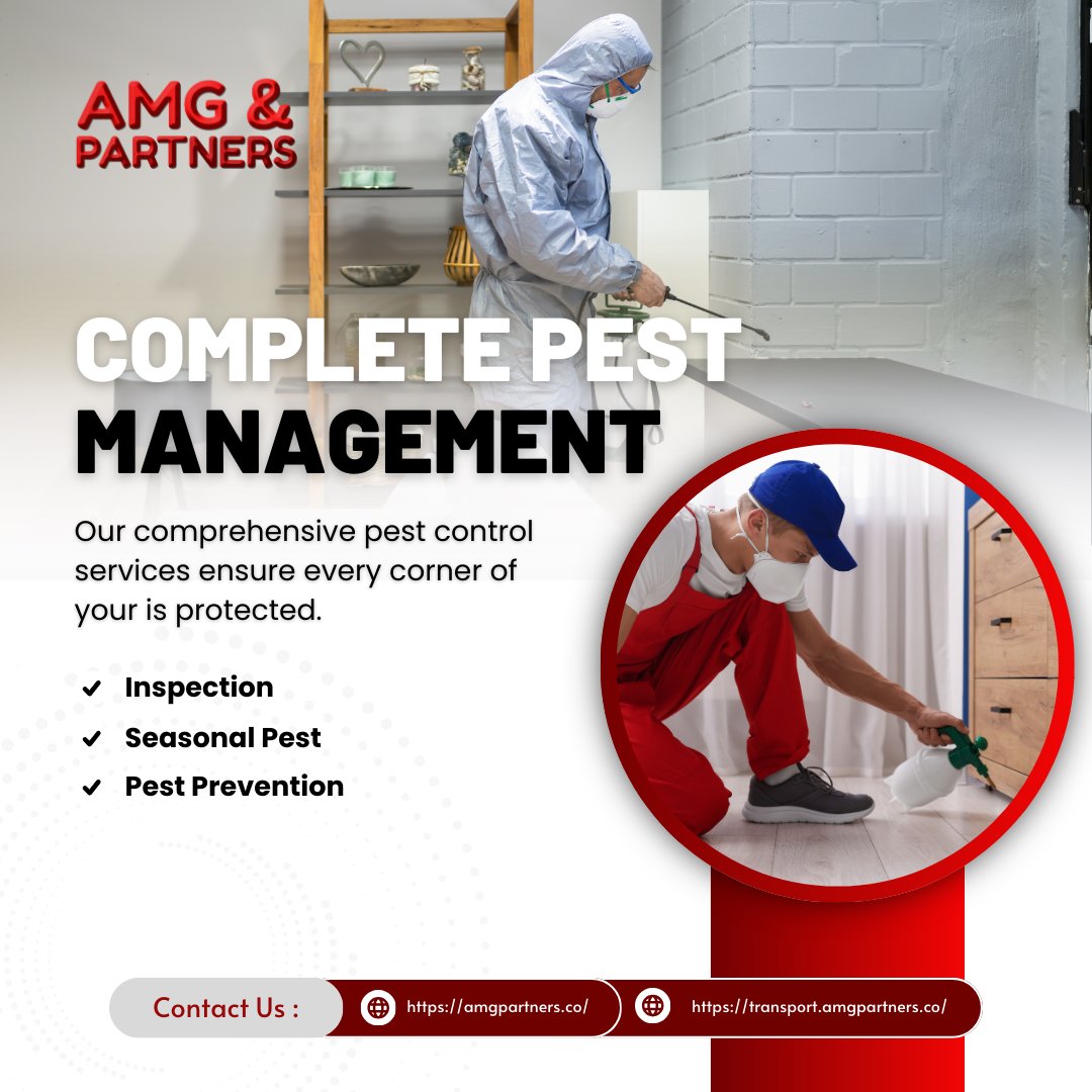 amgnpartners's tweet photo. Protect your home and business with reliable and professional pest control solutions. Our complete pest management service includes thorough inspections, seasonal pest treatment, and long-term prevention to keep every space safe, clean, and pest-free.

#PestControl #AMGPartners https://t.co/brDmwqhhTd