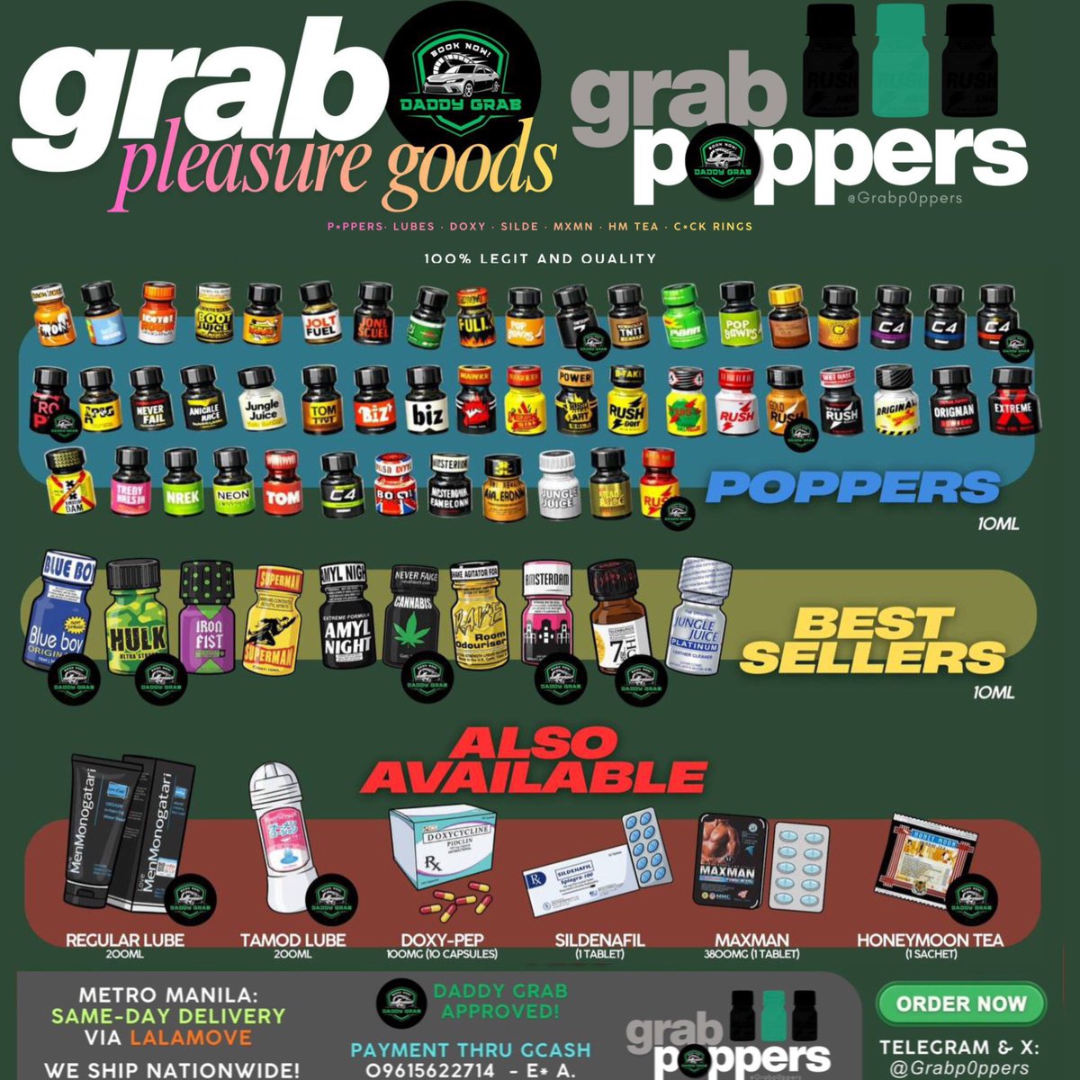 Daddy Grab - DM TG - POPPERS SALE ‼️FOR HIRE tweet media