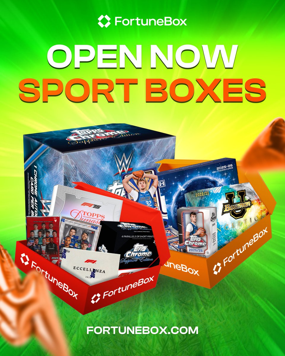 Sports TCG boxes are now LIVE at FortuneBox! 🏈🏀⚾

Tell us the first box you’re ripping and we’ll send FREE KEYS to 5 random comments 🔑

❤️ + 🔁 + 🆔