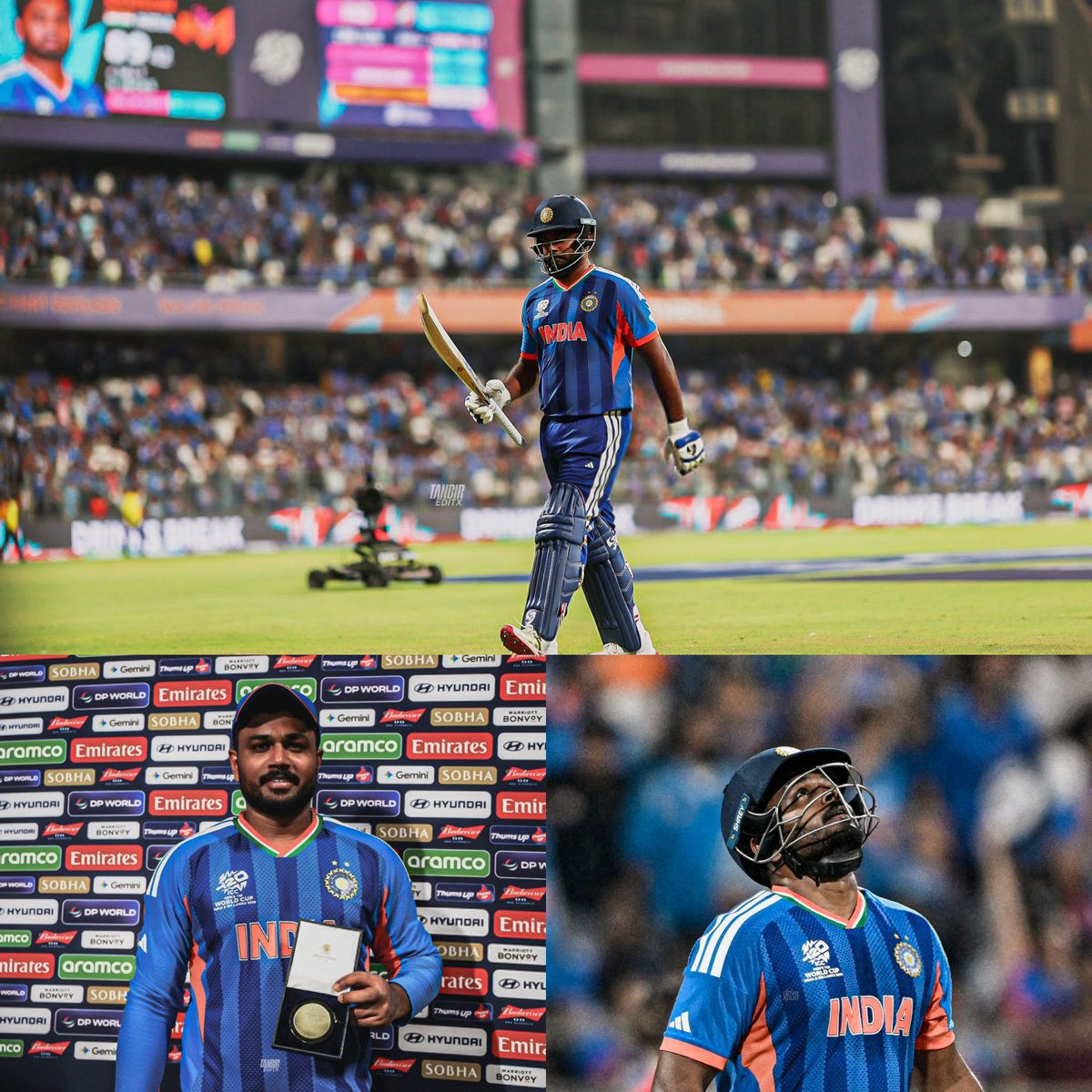 Shebas_10dulkar's tweet photo. Top Scorer for 𝗜𝗻𝗱𝗶𝗮 
(In Last 10 ICC Knockout Wins)

2026 - 𝗦𝗮𝗺𝘀𝗼𝗻 (89 in T20WC Semifinal)*
2025 - Rohit (76 in CT Final)
2025 - Kohli (84 in CT Semifinal)
2024 - Kohli (76 in T20WC Final)
2024 - Rohit (57 in T20WC Semifinal)
2023 - Kohli (117 in WC Semifinal)
2017 - Rohit (123* in CT Semifinal)
2015 - Rohit (137 in WC Quarterfinal)
2014 - Kohli (72* in T20WC Semifinal)
2013 - Kohli (43 in CT Final)

After years of RoKo dominance, finally another Indian batter joins the list 🔥