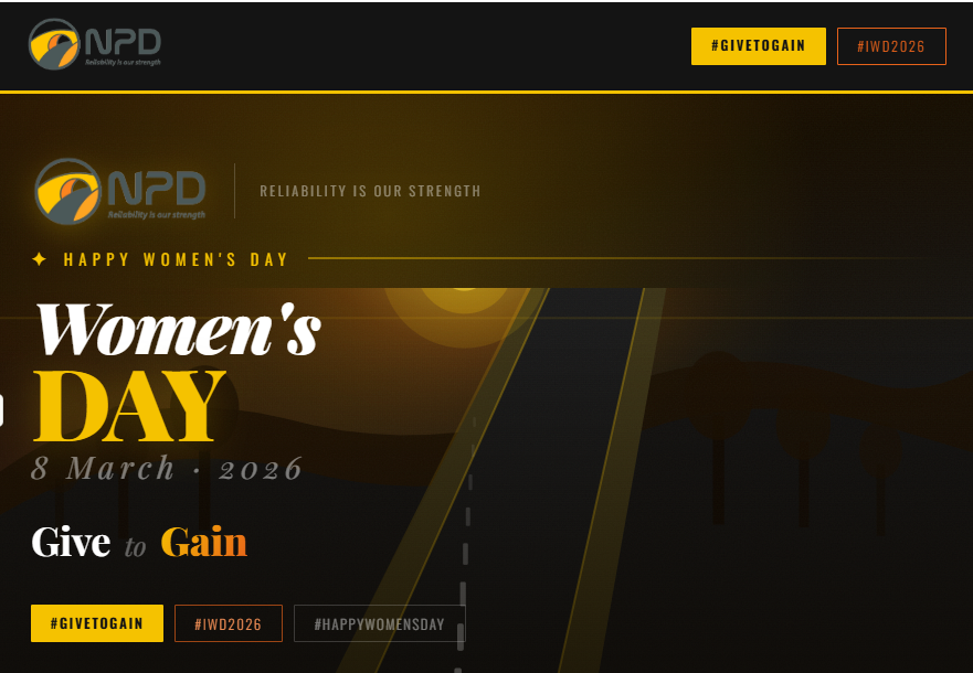 ltd_npd's tweet photo. She showed up with her helmet &amp; blueprints, proving strength has no gender. Women in construction don't just build roads, they build the FUTURE. Give your talent, your leadership, your vision, because when women give, every community GAINS!
#GiveToGain #IWD2026 #HappyWomensDay https://t.co/ResolS2Bqn