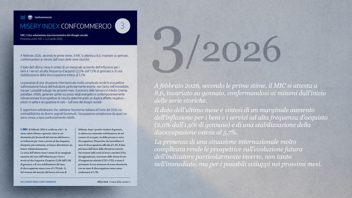 Ufficio Studi Confcommercio tweet media