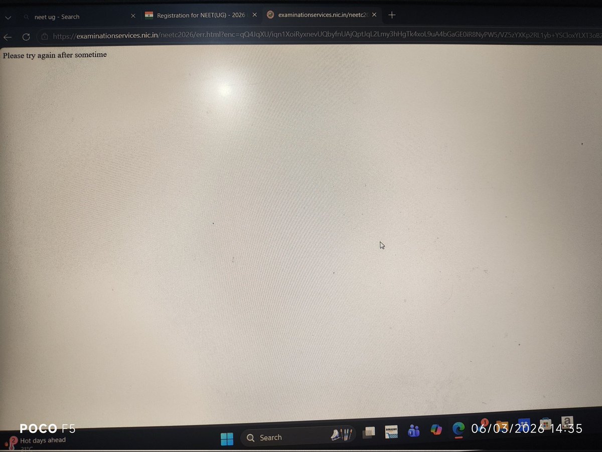v_itz80699's tweet photo. The deadline of neet is 8 march and the server is crashing every moment right now. https://t.co/sDINlOTVKA