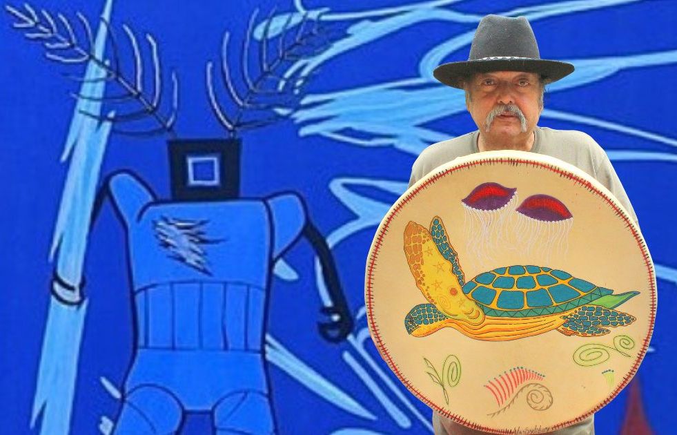 The Daily Drum 

Today I am featuring a “Turtle Drum” with jellyfish floating above.
 
 When the turtle spirit guide appears to you, it's time to slow down. It asks that you stay true to your path.  
Have a Great Week-End!