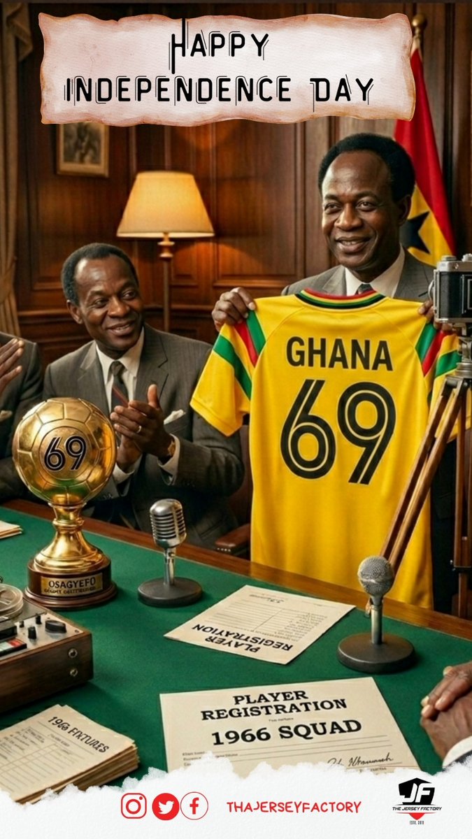 dajerseyfactory's tweet photo. The "Black Stars" Name: Nkrumah personally named the national team the "Black Stars," inspired by Marcus Garvey's Black Star Line, symbolizing Black emancipation and African pride.

#HappyIndependenceDayGhana https://t.co/pka8DixSKX
