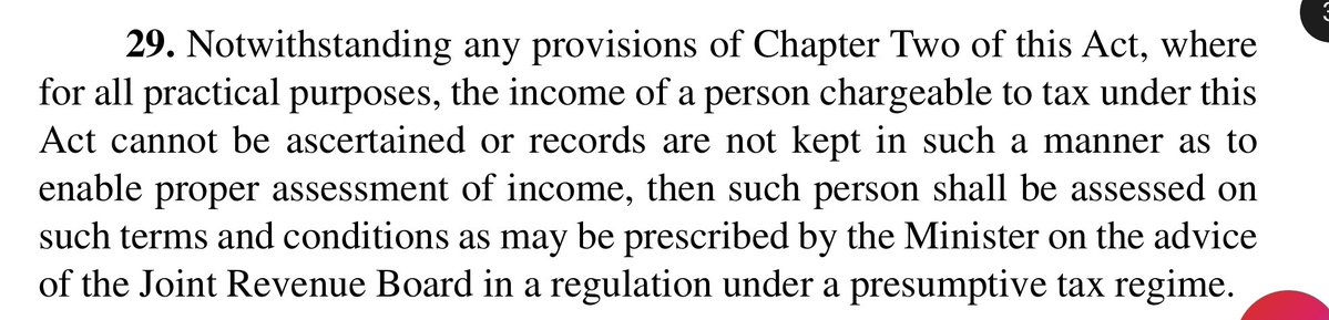 Legal Premise For 1% Presumptive Tax.
NTA 2025, S26