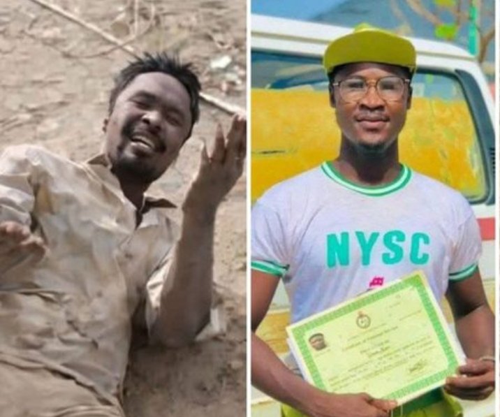 Ayanfea1's tweet photo. The NYSC corper who was abducted by bandits and beaten mercilessly in a disturbing video has lost his life   while in captivity, even after   N10M ransom, according to reports.

The 1st govt assignment is to safe life &amp; property @officialABAT is a pity  that we lost him , I weep. https://t.co/gez2BxWIon