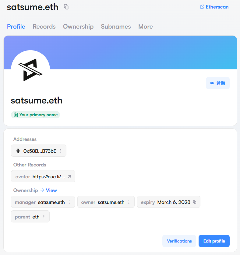 This post reminded me I need to get Satsume.eth <a href="/ensdomains/">ens.eth</a> before someone else snipes it lol. 

Let me know if you want a <a href="/SatsumeOfficial/">Satsume Labs</a> sub-domain 👇

#ens