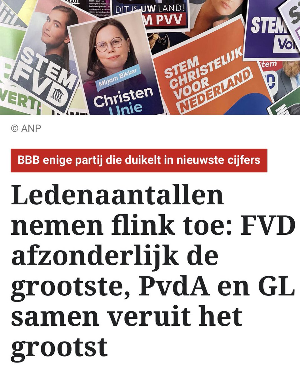 fvdemocratie's tweet photo. 📈 Opnieuw is FVD de grootste ledenpartij van Nederland!

Om onze politieke én maatschappelijke slagkracht te vergroten, willen we dit jaar nog verder groeien. 

Zorg jij dat we de grootste blijven? Sluit je ook aan via https://t.co/x0kC6zR3bL! https://t.co/IYTzUVDOqx