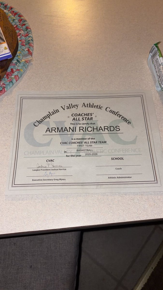 Armani1973330's tweet photo. Beyond Blessed to be nominated as CVAC 1st team all star! https://t.co/A3DLp2361l