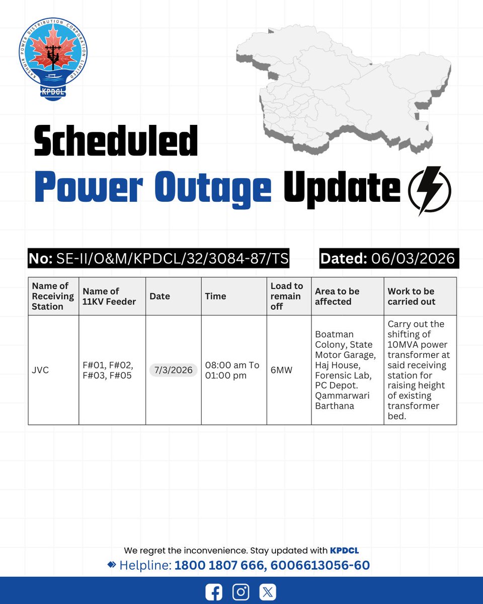 Kashmir Power Distribution Corporation Limited tweet media