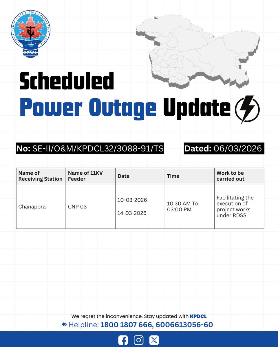Kashmir Power Distribution Corporation Limited tweet media