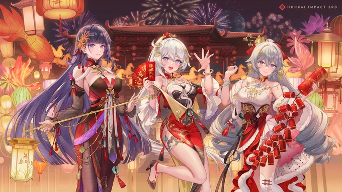 [Wallpaper] Passage to New Dawns | New Wallpaper Download Watching the sands of a year eventually run their course, gathering in laughter to enjoy a sumptuous feast. Ai-chan hopes you love the new Passage to New Dawns wallpaper! #DayWithMei #HonkaiImpact3rd