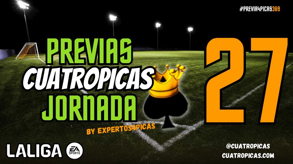 🌞☕️🎶

Por la mañana café ☕️🎶 y también nuestra Previa, ya está aquí la Previa de la Jornada 27 🔥🔥

La mejor previa 🚦 de los mejores expertos 👨🏻‍💻👨🏻‍💻 en <a href="/cuatropicas/">Cuatro Picas ♠️</a> 🤩

Cronistas 📊 11 probables 🎯 Recomendados 🔝

Gana 🏆 tu liga con nuestra ayuda 🤓

cuatropicas.com/2026/03/06/pre…