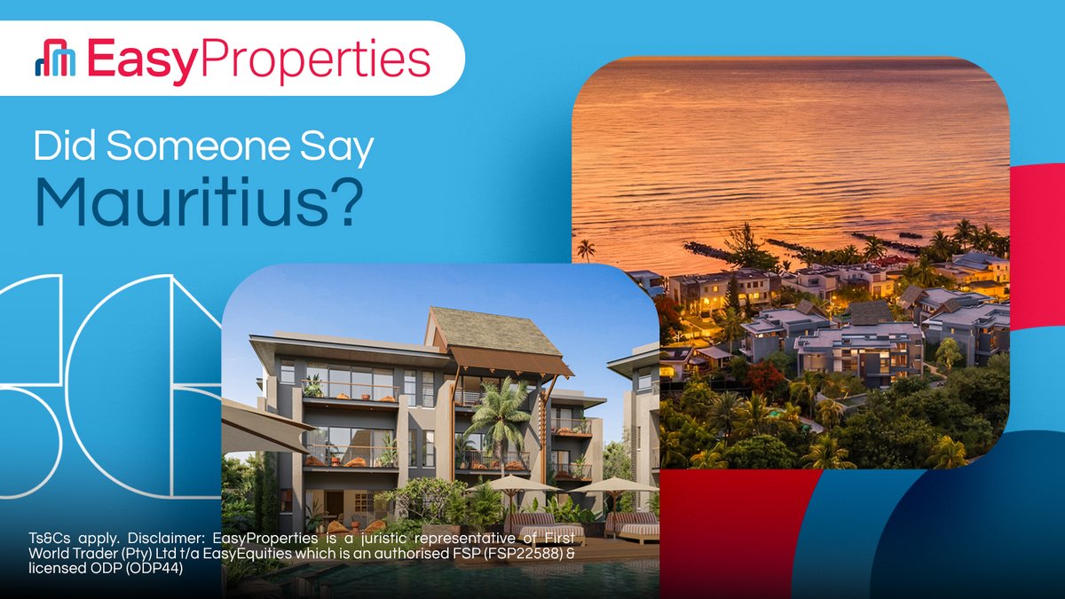 EasyEquities's tweet image. EasyProperties has gone offshore ✈️🌊🏖️

Introducing Alba - our first-ever international property IPO, touching down in Trou aux Biches on the North-West coast of Mauritius.

Here’s what that means:
• Rental income beyond SA
• Exposure to strong tourism-driven demand
• Access