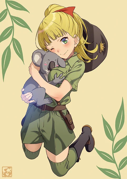 【GuP_encore(再掲)】その95 コアラの森学園から隊長と蕨副隊長。