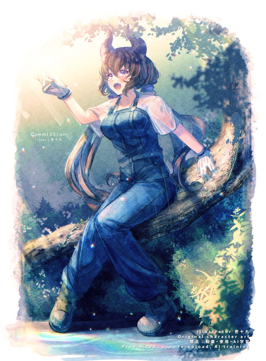 「オーバーオール娘はいいぞ #創作 #オリジナル #OC」|壱十九 / illustratorのイラスト