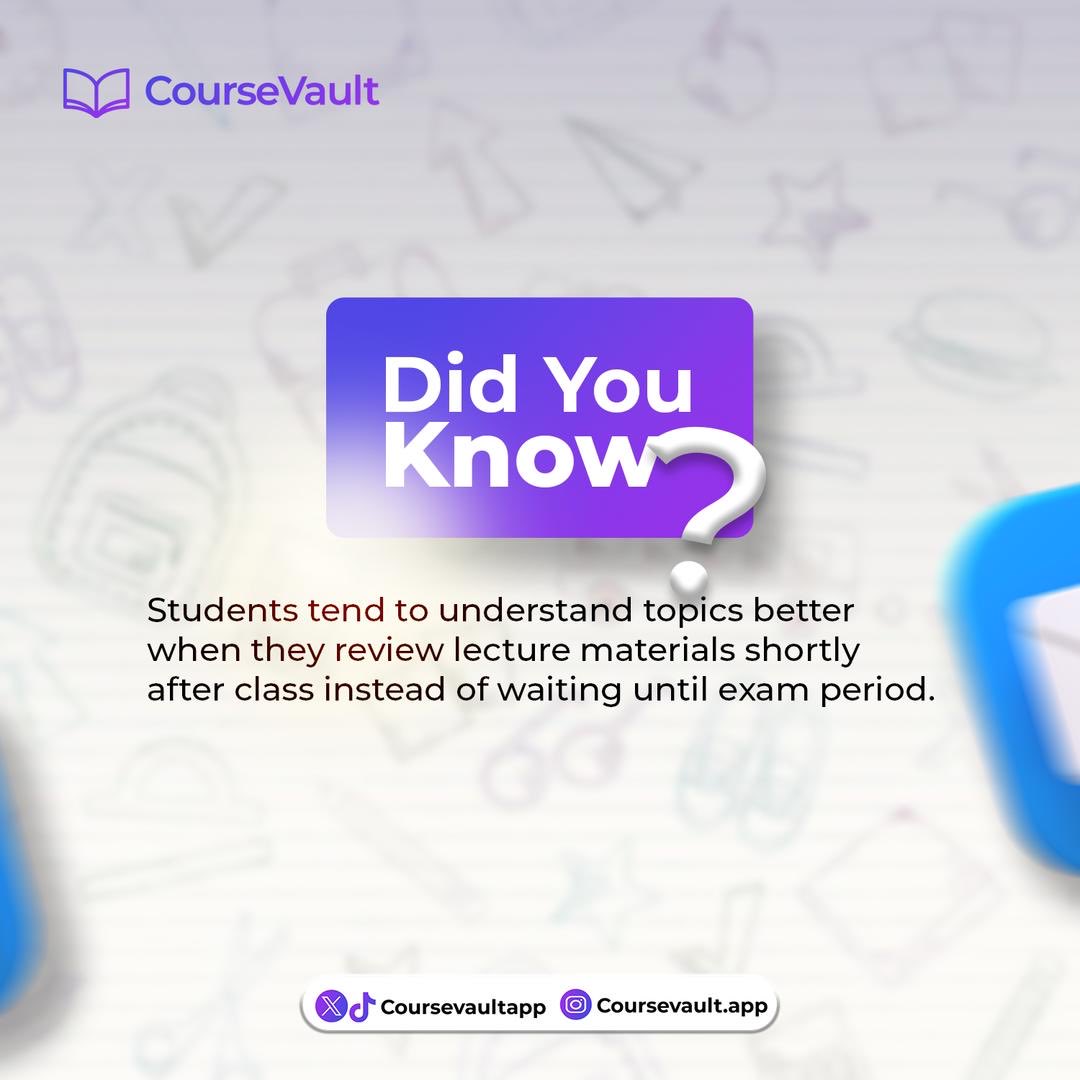 coursevaultapp's tweet photo. Small study habits make a big difference. 📚

Consistency > cramming.

#StudyTips #StudentLife https://t.co/bDftMxmc7C