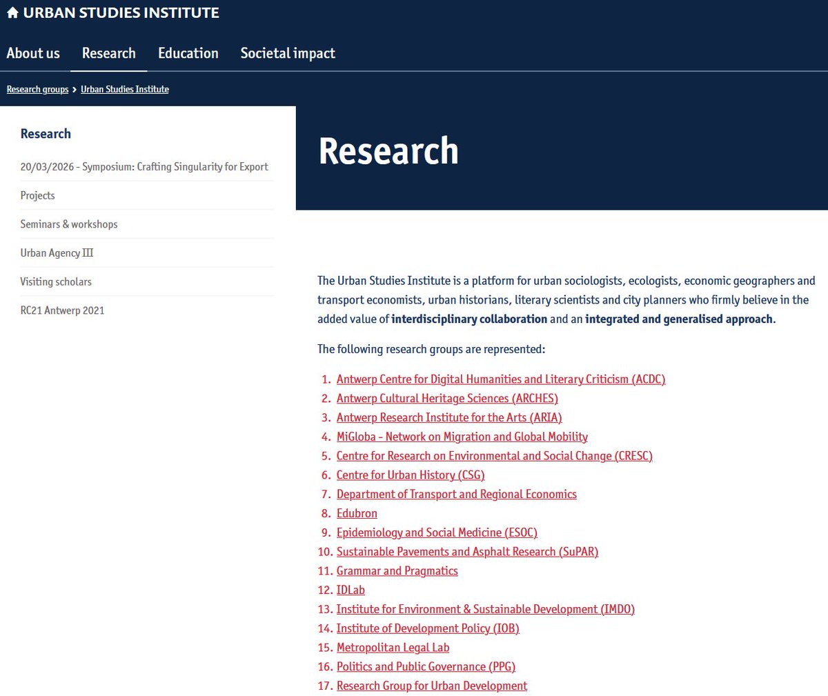 ISA_RC21's tweet photo. The Antwerp Urban Studies Institute is currently looking for two  full-time visiting scholars for a short-term research stay (in-person)  at the University of Antwerp in 2026/2027.  https://t.co/HpcwUzEcgW  Apply by 28th May 202623:59 CEST#urban #sociology https://t.co/WqXjk7p1AE